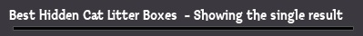 Best Hidden Cat Litter Boxes  - Showing the single result