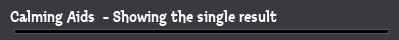 Calming Aids  - Showing the single result