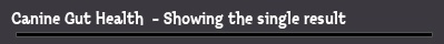 Canine Gut Health  - Showing the single result