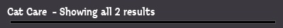 Cat Care  - Showing all 2 results