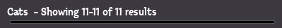 Cats  - Showing 11-11 of 11 results
