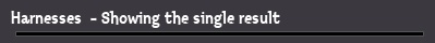 Harnesses  - Showing the single result