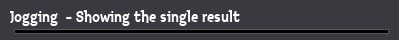 Jogging  - Showing the single result