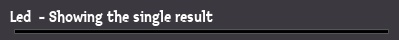 Led  - Showing the single result