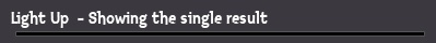 Light Up  - Showing the single result