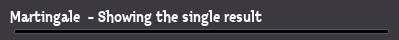 Martingale  - Showing the single result