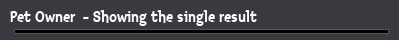 Pet Owner  - Showing the single result