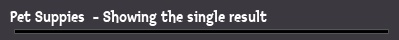 Pet Suppies  - Showing the single result