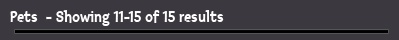 Pets  - Showing 11-15 of 15 results