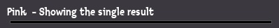 Pink  - Showing the single result