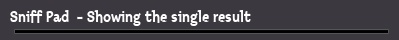 Sniff Pad  - Showing the single result