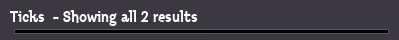 Ticks  - Showing all 2 results