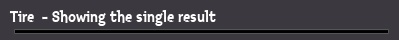 Tire  - Showing the single result