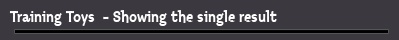 Training Toys  - Showing the single result