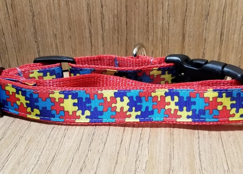 Collar/ Large/ Medium/ Autism Puzzle Pieces - $20.00