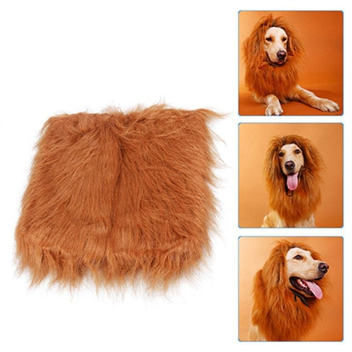 Lion King Pet Cosplay Costume: Winter Warm Wig For Cats And Dogs - $17.00