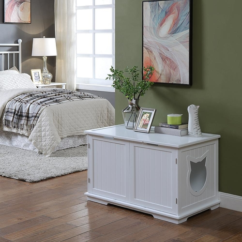 X-Large Cat Washroom Bench Litter Box Enclosure Furniture Box House - $150.00