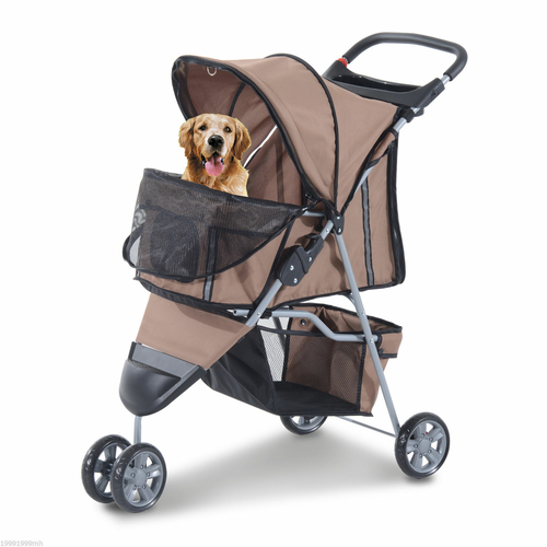 PawHut 3 Wheel Folding Dog Pet Cat Stroller Carrier Carrying Cart with - $115.00