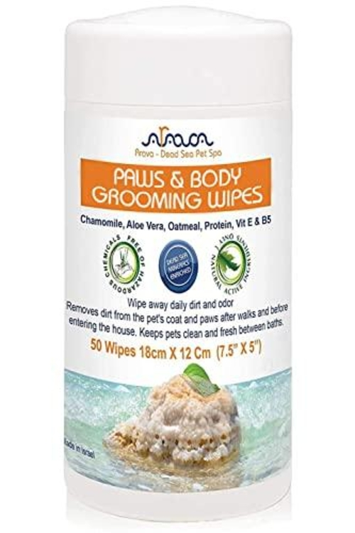 Arava Dog and Cat Wipes for Pet Grooming with Chlorhexidine and Silk - $17.15