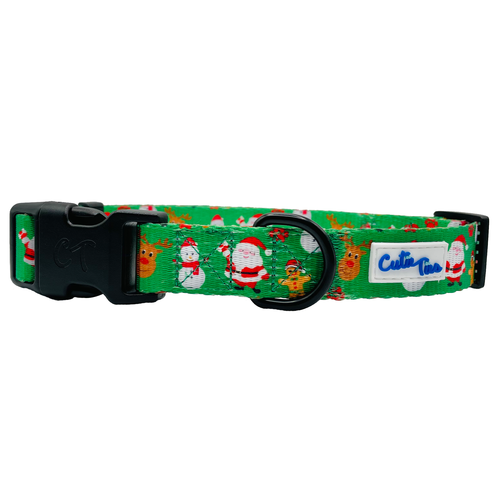Christmas Festive Green Holiday Dog Collar - $10.25