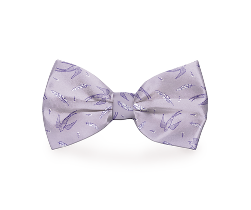 Swallow & Feather Dog Bow Tie Purple - $7.00