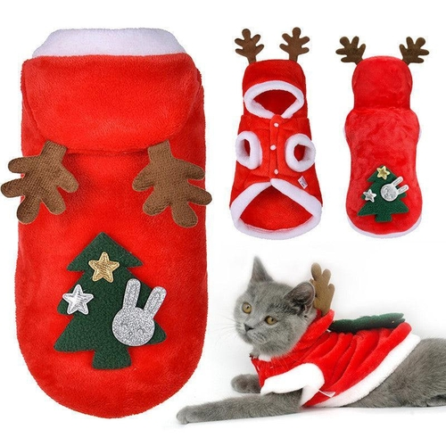 Cozy Flannel Elk Christmas Costume For Pets - $9.99